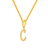 22K Gold "C" Initial Pendant